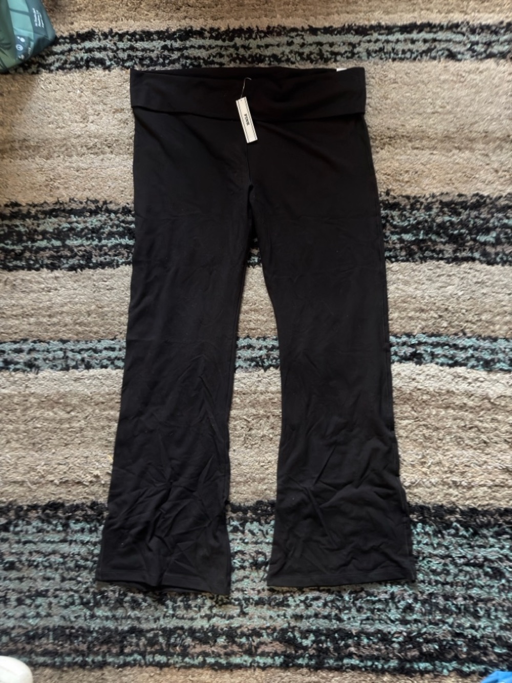 PINK Victoria's Secret Black Wide-Leg Leggings
